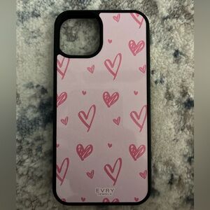 iPhone 13 pink heart phone case